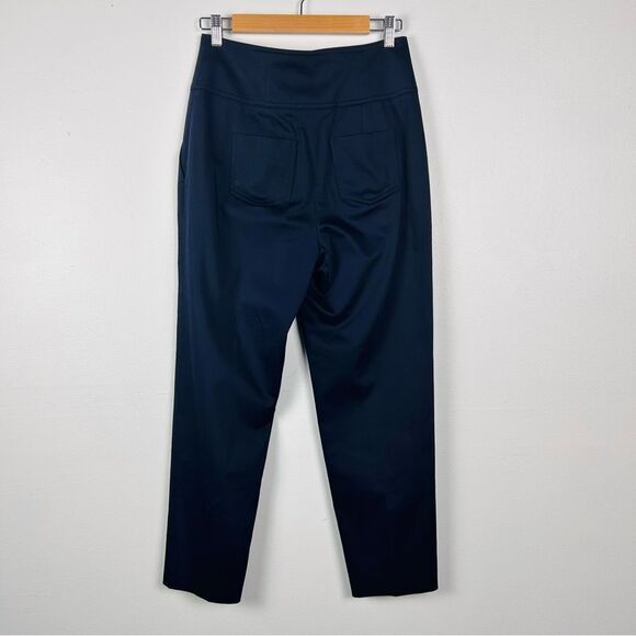 LEWIT Women's Navy Blue High Waist Trouser Dress Pants Button Size 6‎ - Picture 5 of 7